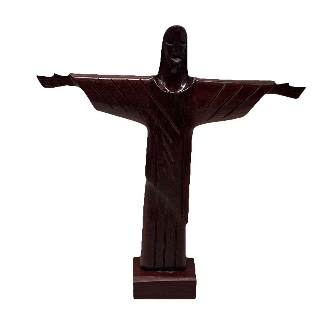9” Tall Hand Carved Jesus Wooden Statue/figurine